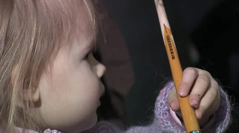 Children draw Stock Footage 1182796