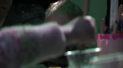 Children draw Stock Footage 1183013