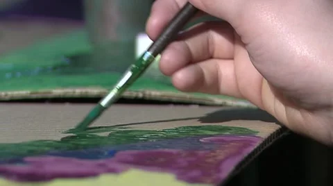 Children draw Stock Footage 1183079