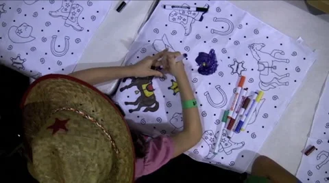 Children drawing Stock Footage 918690