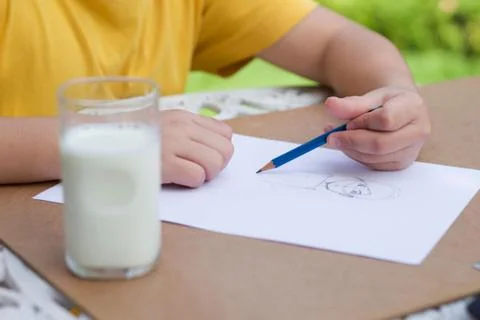 Children is drawing Stock Photos