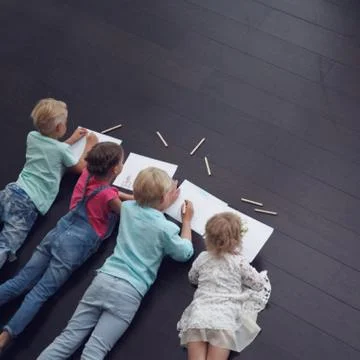 Children drawing Stock Photos