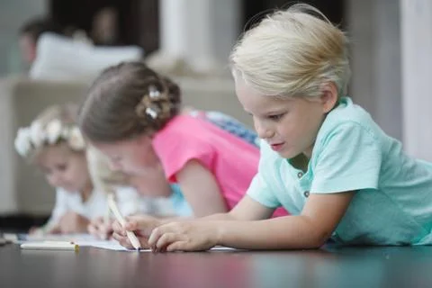 Children drawing Stock Photos
