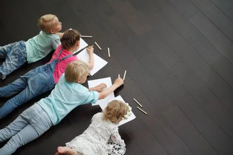 Children drawing Stock Photos