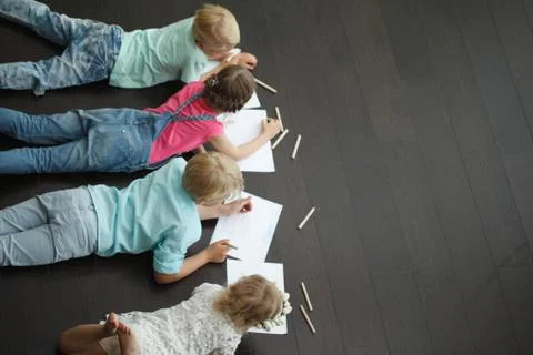Children drawing Stock Photos
