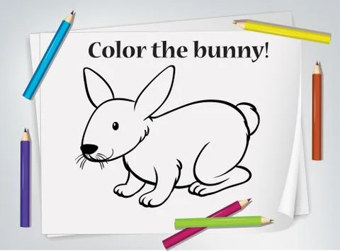 Children eagle coloring worksheet Stock Illustration