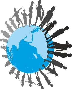 Children on Earth Stock Illustration