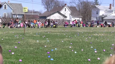 Children in an Easter Egg Hunt 動画素材 49436934