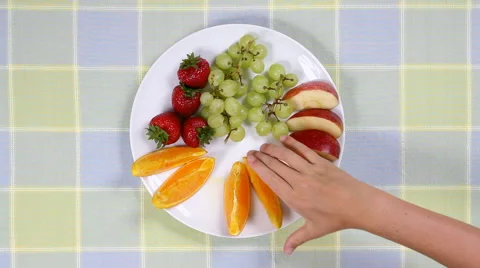 Children Eating Fruit Stock Footage 43353185