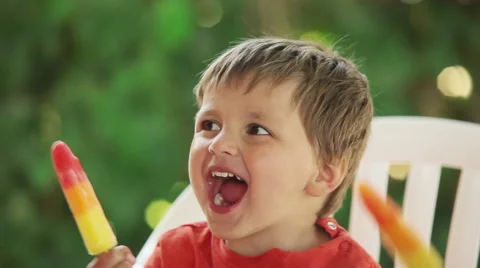 Children eating ice cream Stock Footage 59111142