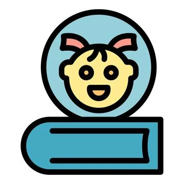 Children education icon vector flat Ilustração Stock