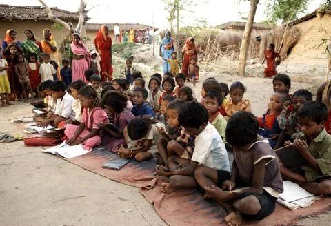 Children education program, NGO Alternative for India Development (AID), G... 库存照片