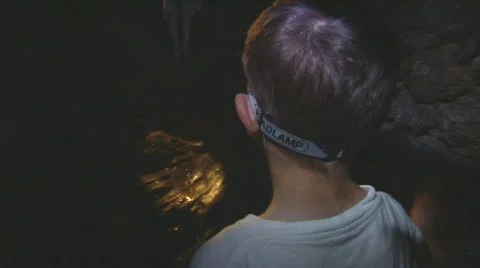 Children explore tunnel Stock Footage 505988