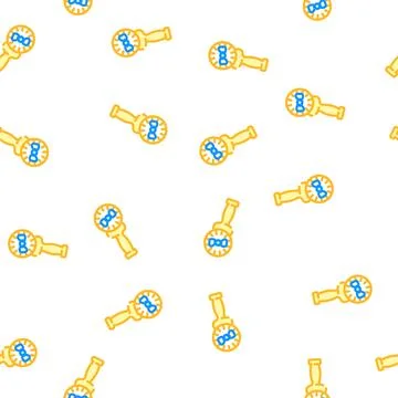 Children fan vector seamless pattern Stock Illustration