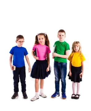 The children with gadgets Stock Photos