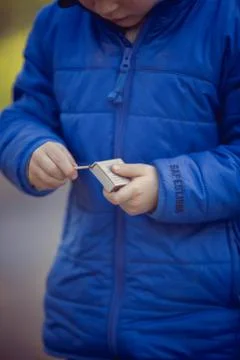 Children game with flame Stock Photos