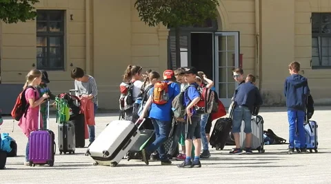 Children go on excursion Stock Footage 51220455