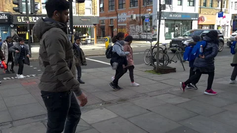 Children going on school outing. Stock Footage 236466358