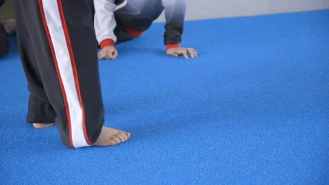 Children In The Gym Stock Footage 87549111