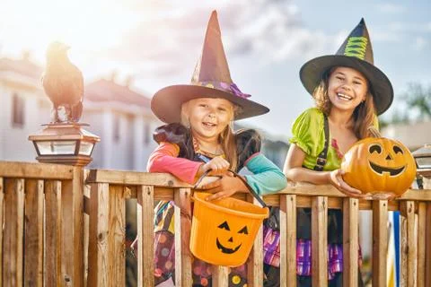 Children on Halloween Stock Photos