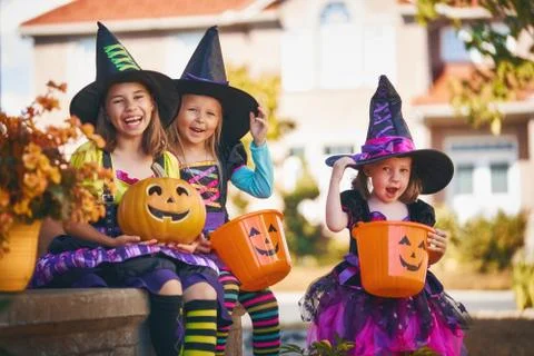 Children on Halloween Stock Photos