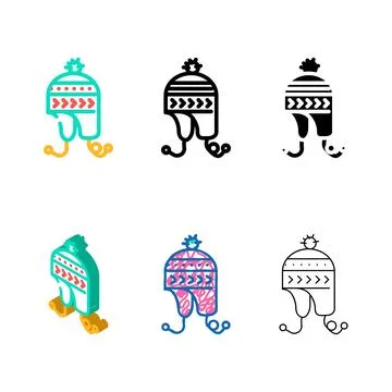 Children hat color icon vector concepts Stock Illustration