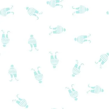 Children hat glyph vector seamless pattern Stockillustratie