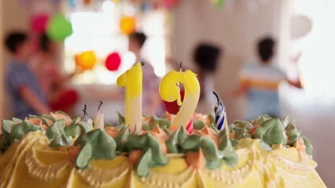 Children Having Fun And Playing At Birthday Party Stock Footage 71815812