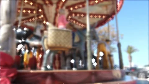 Children Having Fun on a Merry-Go-Round – Soft Focus Carousel Footage Stock Footage 155101770