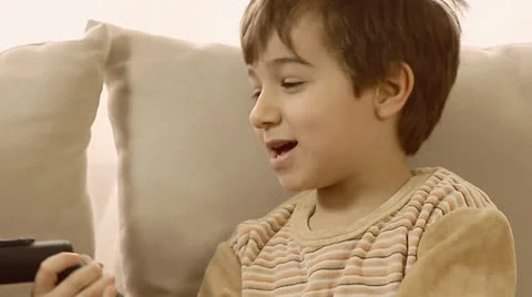 Children having fun playing with vacuum cleaner. Stock Footage 22921770