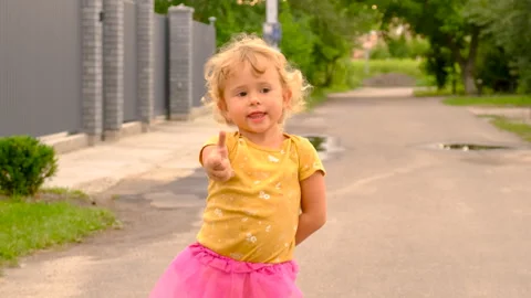 Children having fun on the street. selective focus. Stock Footage 269819403