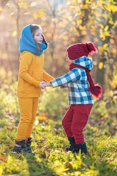 Children hugging, concept against war, peaceful life Stock Photos