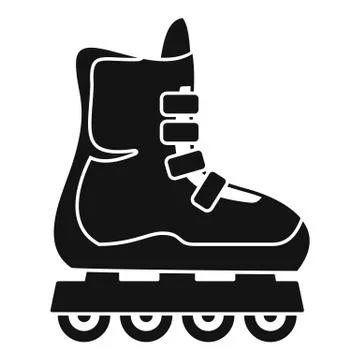 Children inline skates icon, simple style Stock Illustration