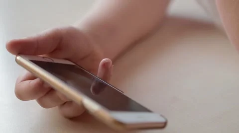 Children with iphone 6 Stock Footage 56439433