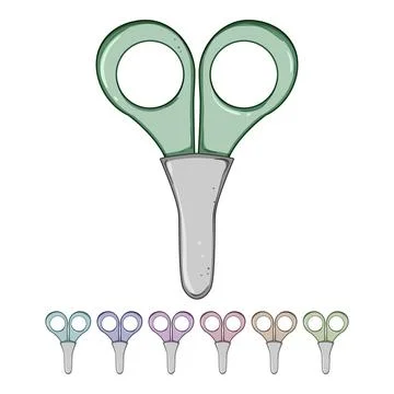 Children kid scissors cartoon vector graphic Stock Illustration