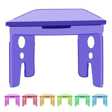 Children kid table vector cartoon graphic Stock Illustration