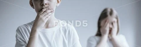 Children kidnapped for ransom Stock Photos
