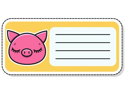 Children label. Notebook stickers. Notepad stickers. Vector illustration 스톡 일러스트