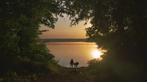 Children on the lake. Stock Footage 157435927
