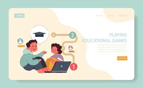 Children learn. Elementary school classes. Kids engaged in learning through 스톡 일러스트