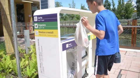 Children learn to sort garbage Stock Footage 51920556