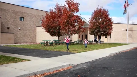 Children leaving school HD  Stock-Footage 68677342
