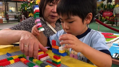 Children at LEGO department store in Stock Video Pond5