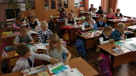 Children a lesson work plasticine modeling Video stock 30478630