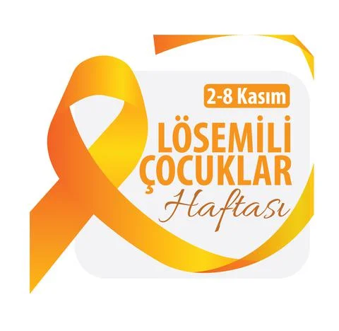 Children with leukemia week 2-8 November Turkish: losemili cocuklar haftasi 2 Stock Illustration