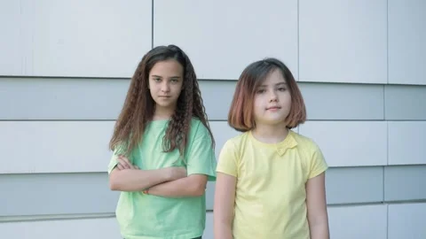 Children look at the camera. Stock Footage 154560779