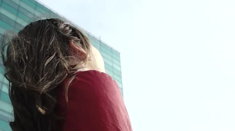 Children looking up on clean sky Stock Footage 45271651