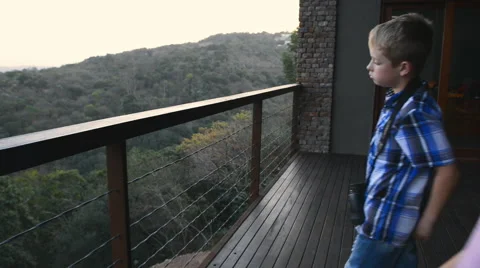 Children looking at view Stock Footage 53088149
