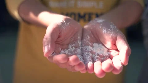 Children make bread dough at school. Cooking class. Stock-Footage 266829004