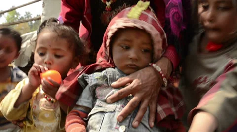 Children in Nepal Stock Footage 33464227